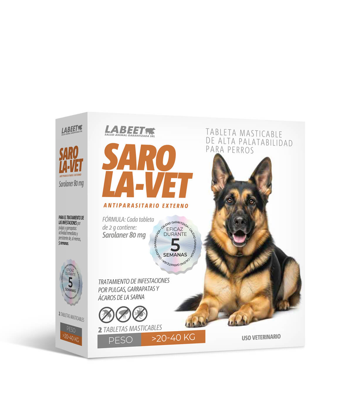 sarola-vet-80-mg-labeet SAROLA-VET 80 MG - Imagen 1
